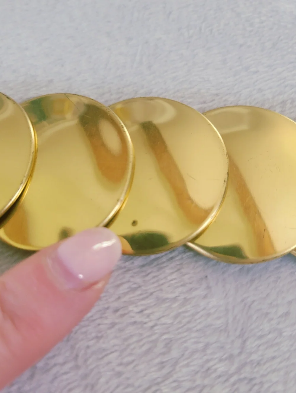 Vintage Gold Disc Stretchy Belt Disco Festival Retro